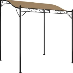 vidaXL Auvent taupe 2x2,3 m 180 g/m² tissu et acier
