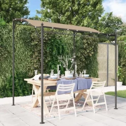 vidaXL Auvent taupe 2x2,3 m 180 g/m² tissu et acier