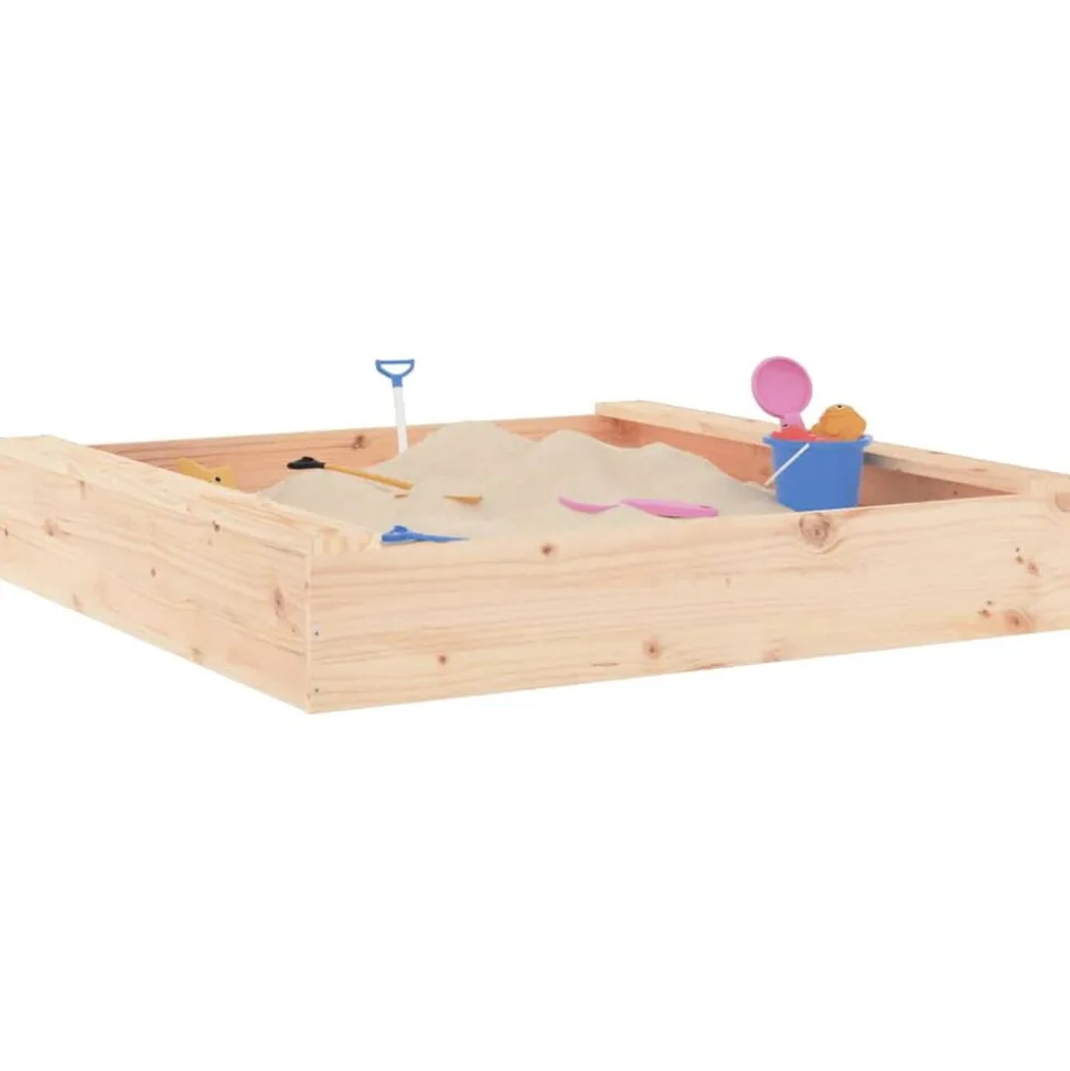 vidaXL Bac à sable avec sièges carré bois de pin massif