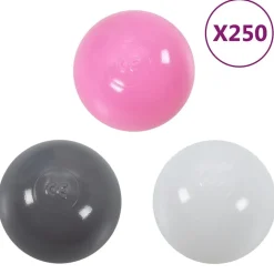 vidaXL Balles de jeu 250 pcs multicolore