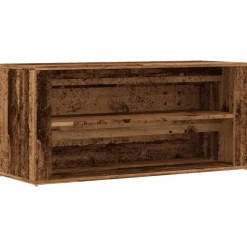 vidaXL Banc à chaussures vieux bois 100x35x45 cm bois d'ingénierie