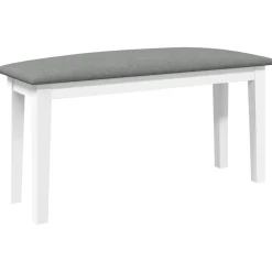 vidaXL Banc 90 cm blanc bois massif caoutchouc