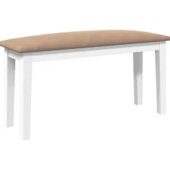 vidaXL Banc 90 cm blanc bois massif caoutchouc
