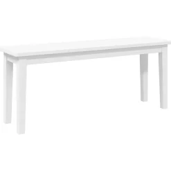 vidaXL Banc 110 cm blanc bois massif caoutchouc
