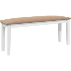 vidaXL Banc 110 cm blanc bois massif caoutchouc