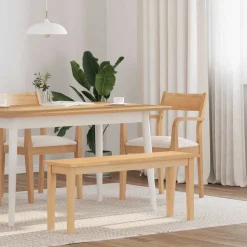 vidaXL Banc 110 cm bois massif caoutchouc