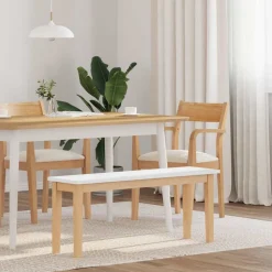 vidaXL Banc 110 cm bois massif caoutchouc