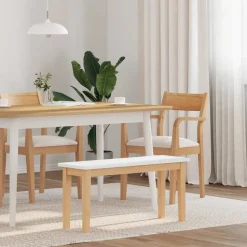 vidaXL Banc 90 cm bois massif caoutchouc