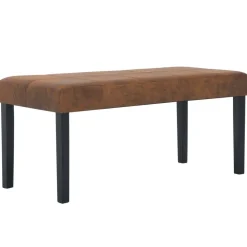 vidaXL Banc 106 cm Marron Similicuir daim