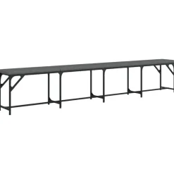 vidaXL Banc à manger gris foncé 248x32x45 cm acier et tissu