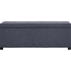 vidaXL Banc avec compartiment de rangement 116 cm Gris foncé Polyester