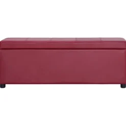 vidaXL Banc avec compartiment de rangement 116 cm Bordeaux Similicuir