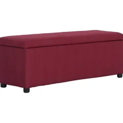 vidaXL Banc avec compartiment de rangement 116 cm Bordeaux Polyester