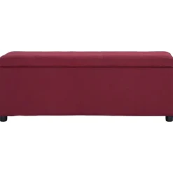 vidaXL Banc avec compartiment de rangement 116 cm Bordeaux Polyester