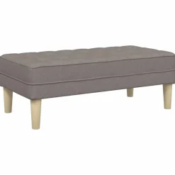 vidaXL banc avec coussin Taupe 113 x 57 x 39 cm tissu
