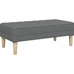 vidaXL banc avec coussin Gris foncé 113 x 57 x 39 cm tissu