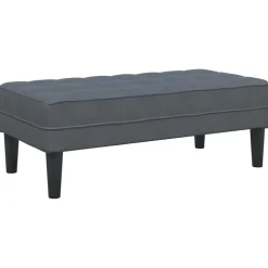 vidaXL banc avec coussin Gris foncé 113 x 57 x 39 cm Velours