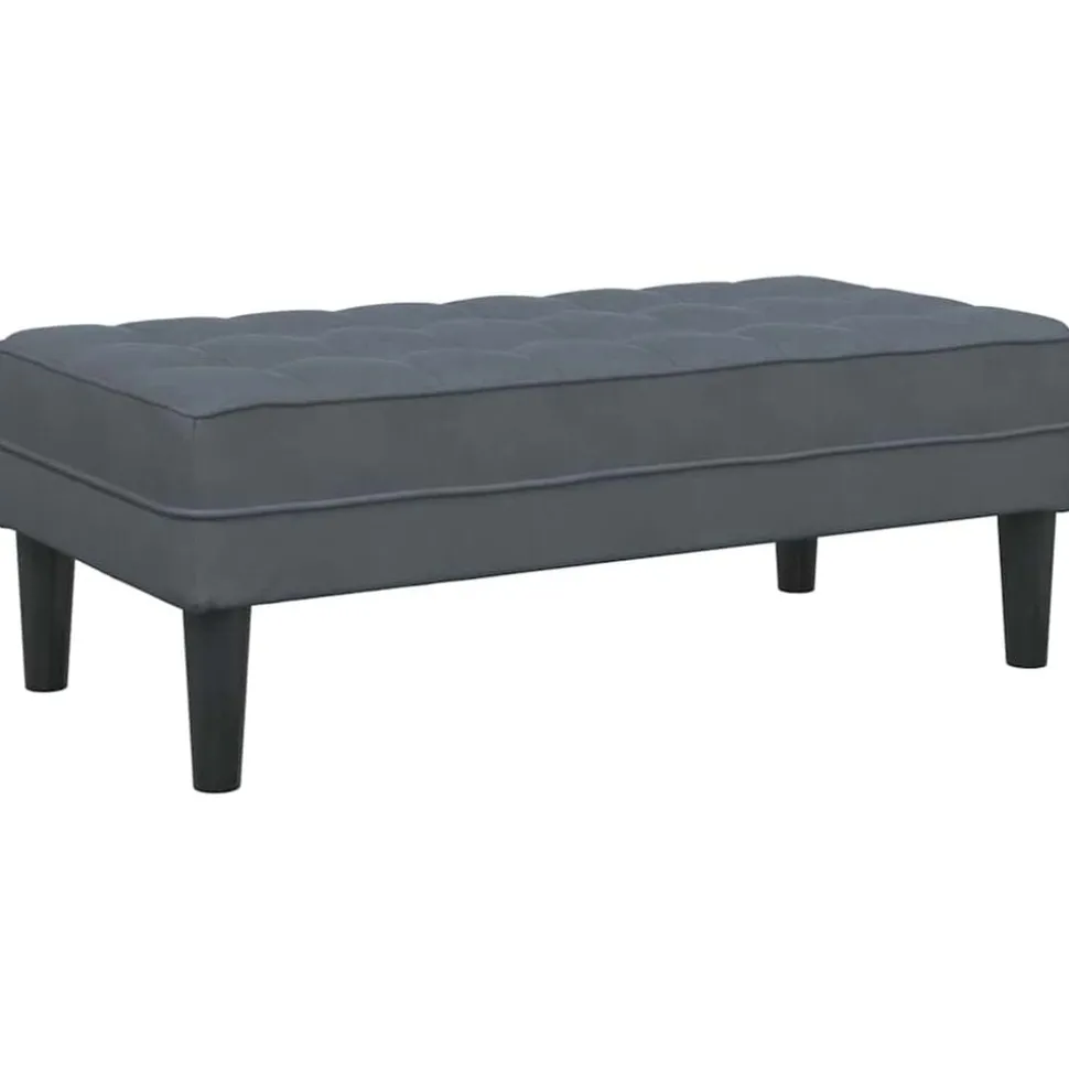 vidaXL banc avec coussin Gris foncé 113 x 57 x 39 cm Velours