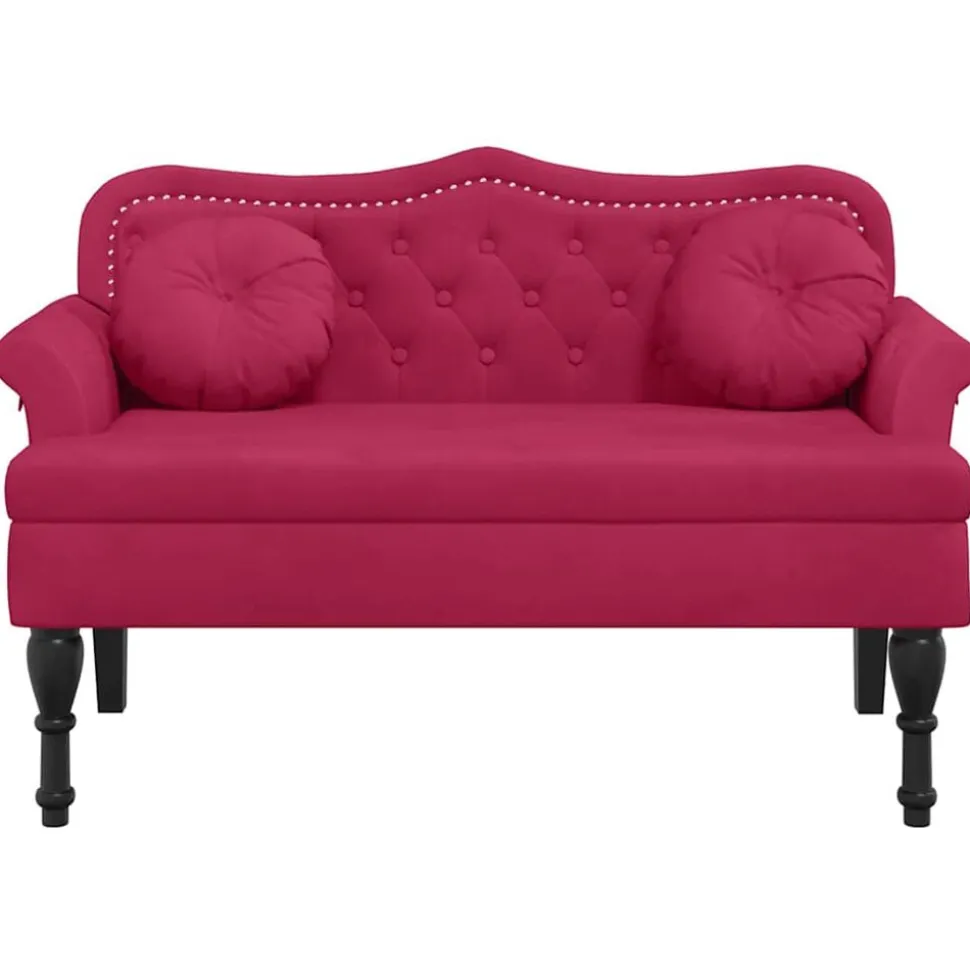 vidaXL Banc avec coussins bordeaux 120,5x65x75 cm velours