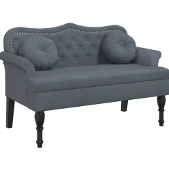 vidaXL Banc avec coussins Gris foncé 120,5x65x75 cm Velours