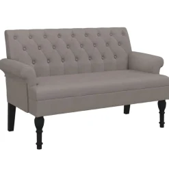 vidaXL Banc avec dossier taupe 120x62x75,5 cm tissu