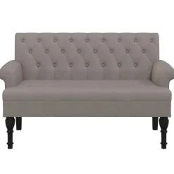 vidaXL Banc avec dossier taupe 120x62x75,5 cm tissu