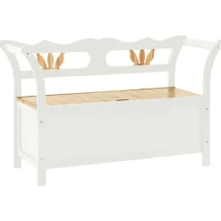 vidaXL Banc Blanc 107x45x75,5 cm Bois de sapin solide