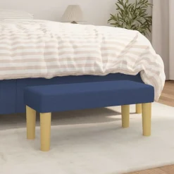 vidaXL Banc Bleu 70x30x30 cm Tissu