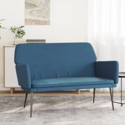 vidaXL Banc Bleu 108x79x79 cm Velours