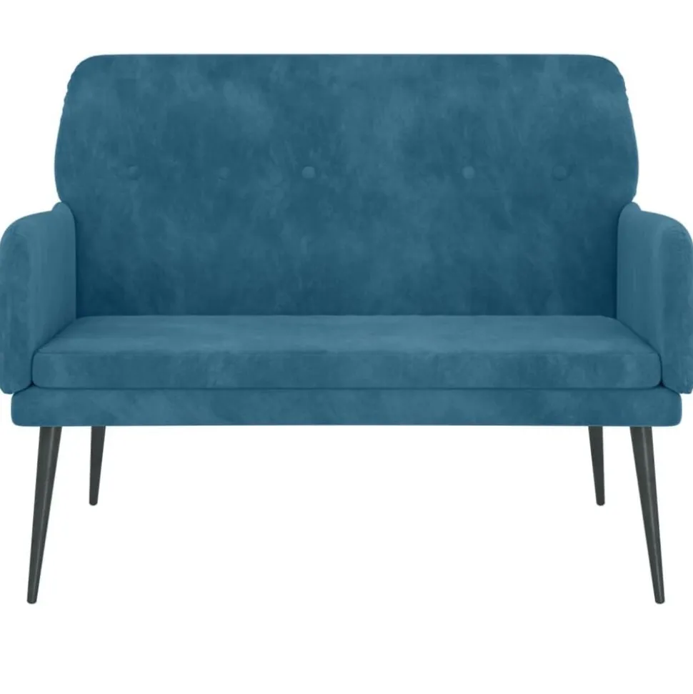 vidaXL Banc Bleu 108x79x79 cm Velours