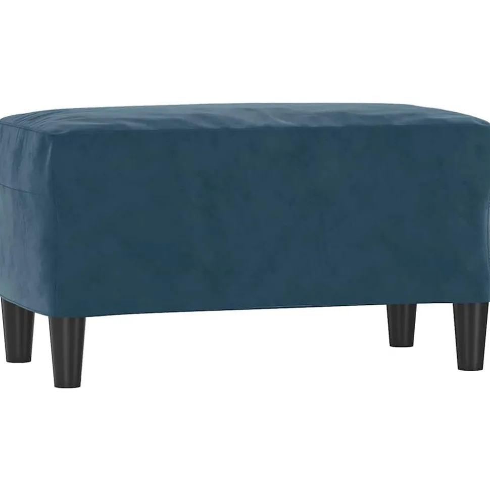 vidaXL Banc Bleu 70x35x41 cm Velours