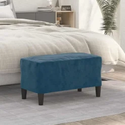vidaXL Banc Bleu 70x35x41 cm Velours