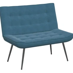 vidaXL Banc bleu 110x74x84 cm velours