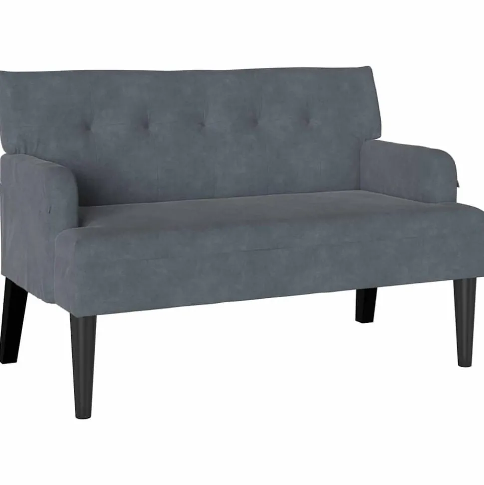 vidaXL Banc Chesterfield Gris foncé 112 x 65,5 x 75 cm Velours