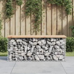 vidaXL Banc de jardin design de gabion 103x31,5x42 bois massif de pin
