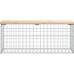 vidaXL Banc de jardin design de gabion 103x31,5x42 bois massif de pin