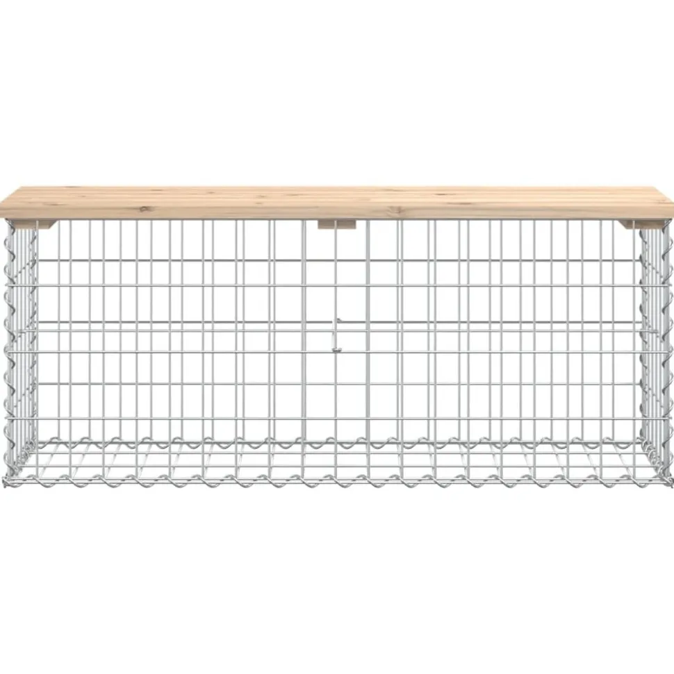 vidaXL Banc de jardin design de gabion 103x31,5x42 bois massif de pin