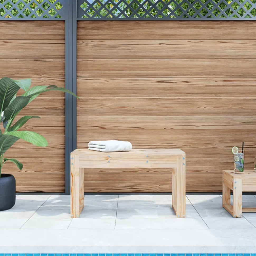 vidaXL Banc de jardin 80x38x45 cm bois massif de pin