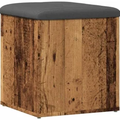 vidaXL Banc de rangement vieux bois 42x42x45 cm bois d'ingénierie