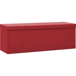 vidaXL Banc de rangement pliable Rouge bordeaux PVC
