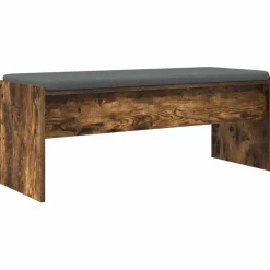 vidaXL Banc d'entrée avec coussin Chêne fumé 103 x 38 x 40 cm