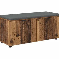 vidaXL Banc d'entrée avec coussin Bois ancien 100 x 38 x 46 cm