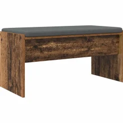 vidaXL Banc d'entrée avec coussin Bois ancien 83 x 38 x 40 cm