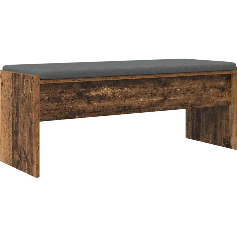 vidaXL Banc d'entrée avec coussin Bois ancien 103 x 38 x 40 cm