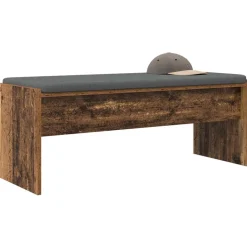 vidaXL Banc d'entrée avec coussin Bois ancien 103 x 38 x 40 cm