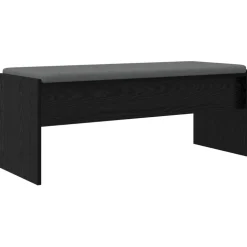 vidaXL Banc d'entrée avec coussin Chêne noir 103 x 38 x 40 cm