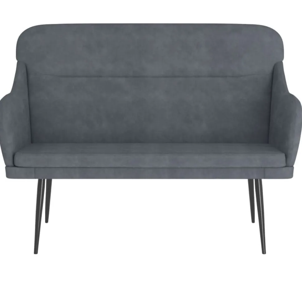vidaXL Banc Gris foncé 110x76x80 cm Velours