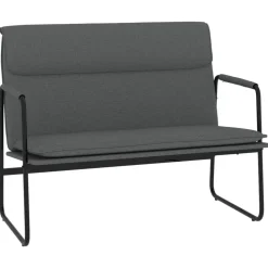vidaXL Banc Gris foncé 100x64x80 cm Tissu
