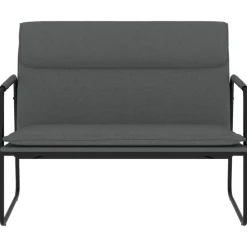 vidaXL Banc Gris foncé 100x64x80 cm Tissu