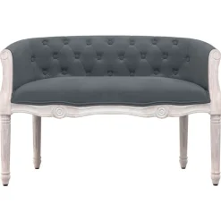 vidaXL Banc Gris foncé 98x56x69 cm Velours
